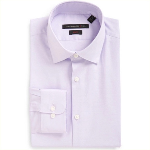 John Varvatos Star USA Soho Slim Fit Stretch Solid Dress Shirt - Picture 2 of 16